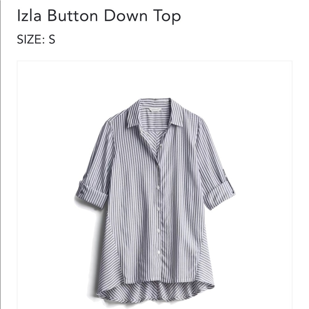 Max Studio Striped Izla Button Down Tunic Small NWT - Picture 5 of 8